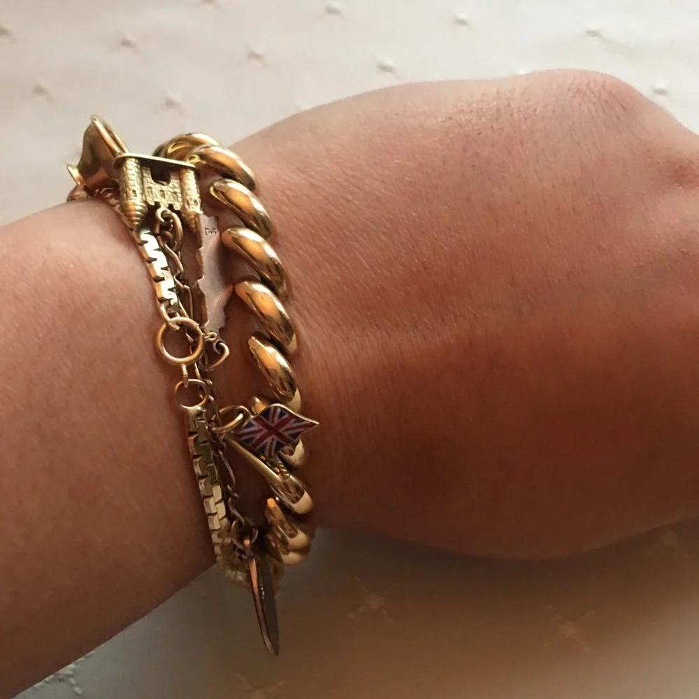 Vintage 14k Gold Twisted Link Bracelet
